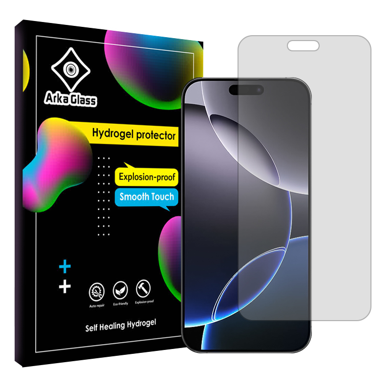 محافظ صفحه نمایش شفاف گوشی اپل iPhone 16 Pro Max آرکا گلس مدل Tough