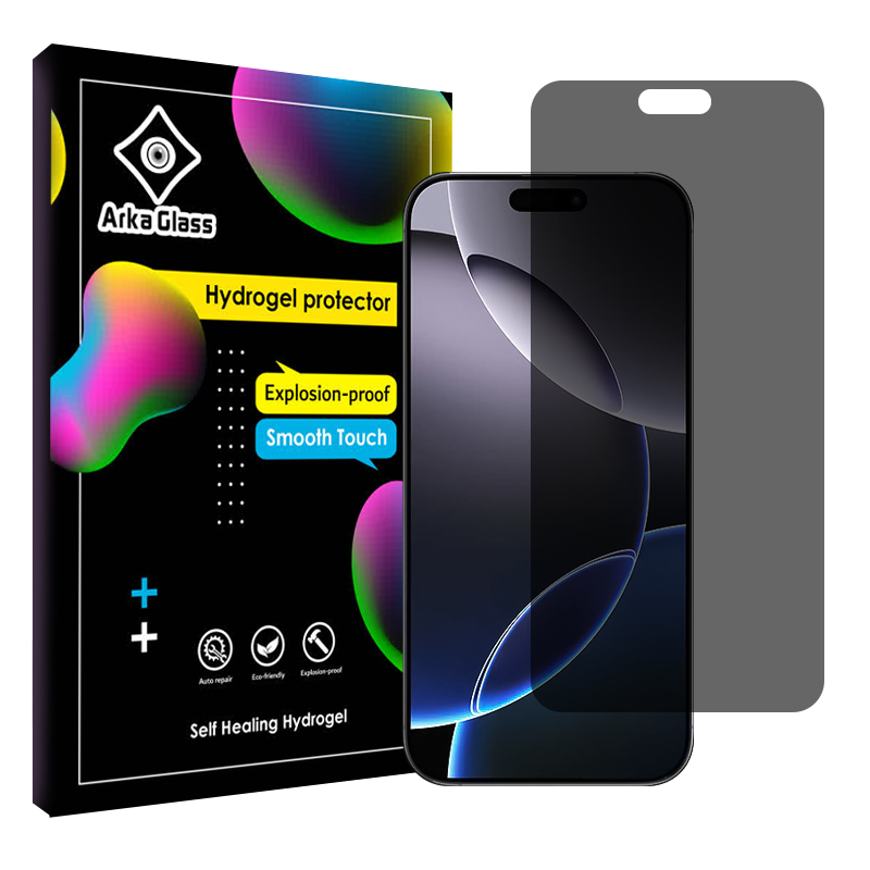 محافظ صفحه نمایش پرایوسی گوشی اپل iPhone 16 Pro Max آرکا گلس مدل Tough