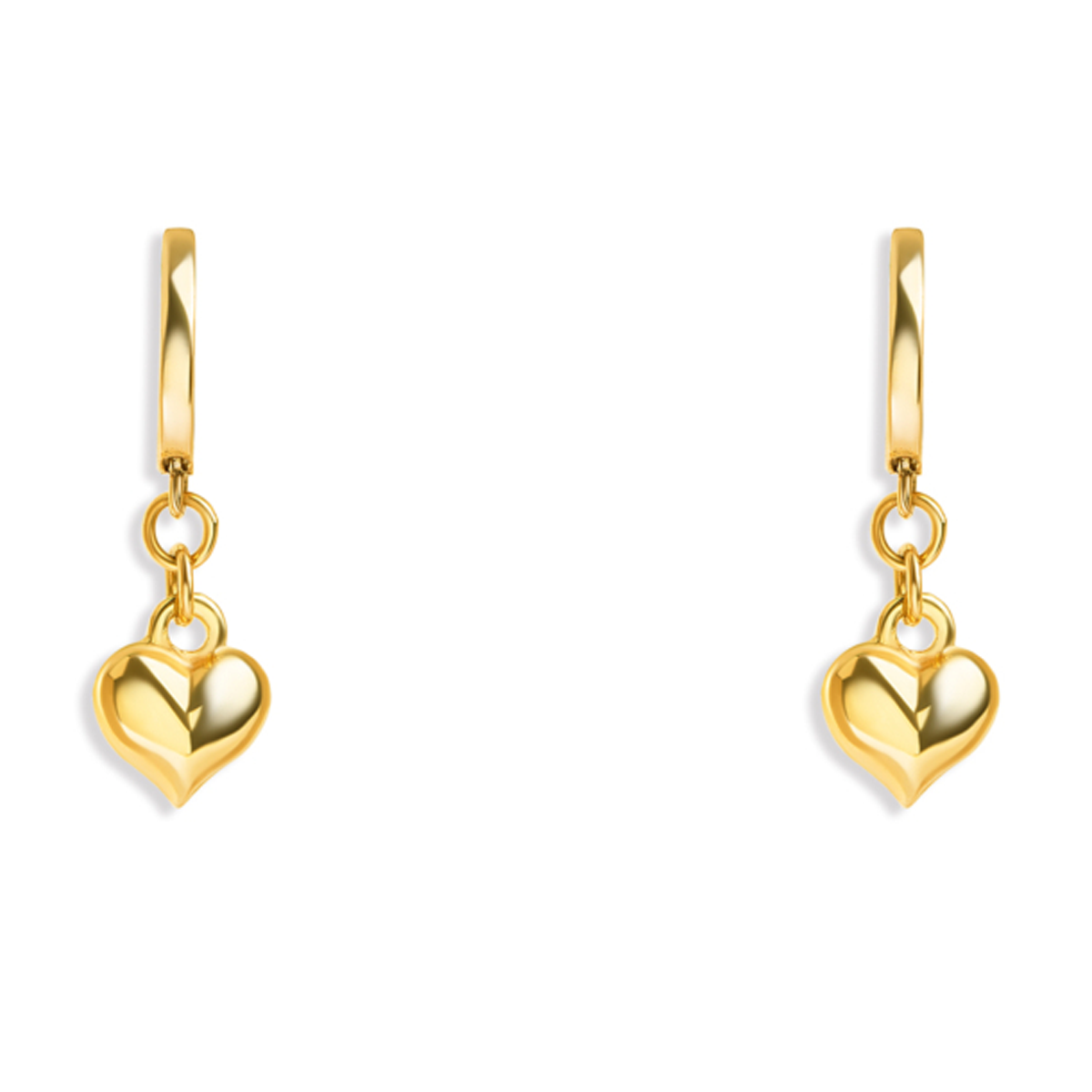 گوشواره طلا زنانه مدل روکو قلب دامله کد we4146