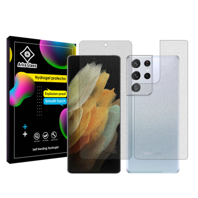 محافظ صفحه نمایش مات گوشی  سامسونگ Galaxy S21 Ultra 5G آرکا گلس مدل Tough به همراه محافظ پشت گوشی