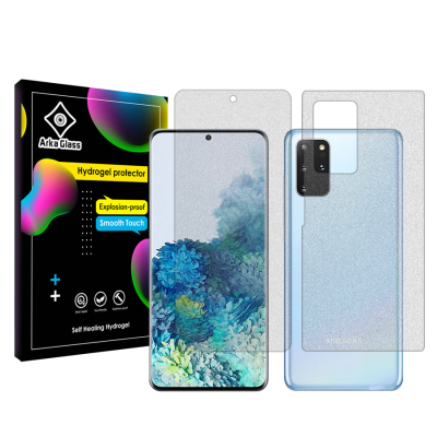 محافظ صفحه نمایش مات گوشی سامسونگ Galaxy S20 Plus آرکا گلس مدل Tough به همراه محافظ پشت گوشی