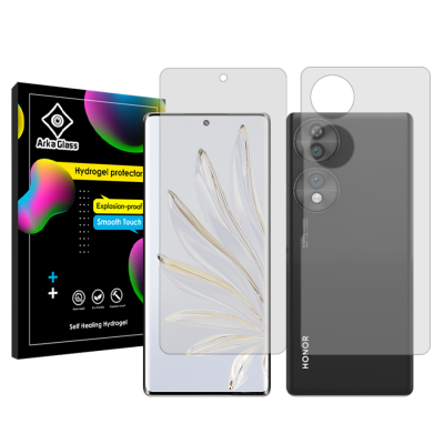 محافظ صفحه نمایش شفاف گوشی آنر 70  آرکا گلس مدل Tough به همراه محافظ پشت گوشی