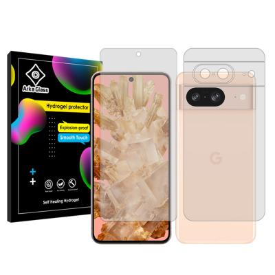 محافظ صفحه نمایش شفاف گوشی گوگل Pixel 8 آرکا گلس مدل Tough به همراه محافظ پشت گوشی محافظ صفحه نمایش شفاف گوشی گوگل Pixel 8 آرکا گلس مدل Tough به همراه محافظ پشت گوشی