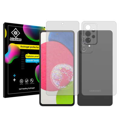 محافظ صفحه نمایش شفاف گوشی سامسونگ Galaxy A52s 5G آرکا گلس مدل Tough به همراه محافظ پشت گوشی