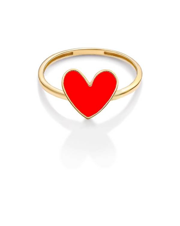 انگشتر طلا 18 عیار زنانه اپال گلد مدل مینیمال قلب قرمز میناکاریکد sh0433  سایز 56 انگشتر طلا 18 عیار زنانه اپال گلد مدل مینیمال قلب قرمز میناکاریکد sh0433  سایز 56