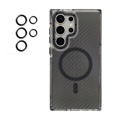 کاور گوشی سامسونگ Galaxy S25 Ultra مدل کربن کد 01 به همراه محافظ لنز