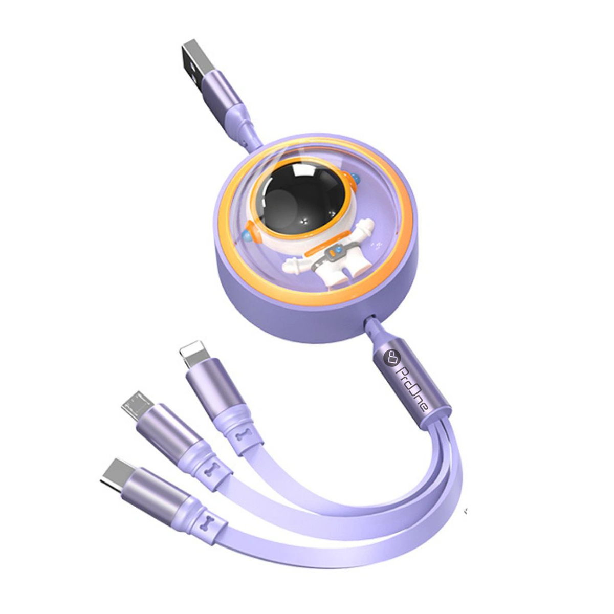 کابل لایتنینگ / تایپ سی / micro-USB پرووان مدل PCC128R طول 1.2 متر کابل لایتنینگ / تایپ سی / micro-USB پرووان مدل PCC128R طول 1.2 متر