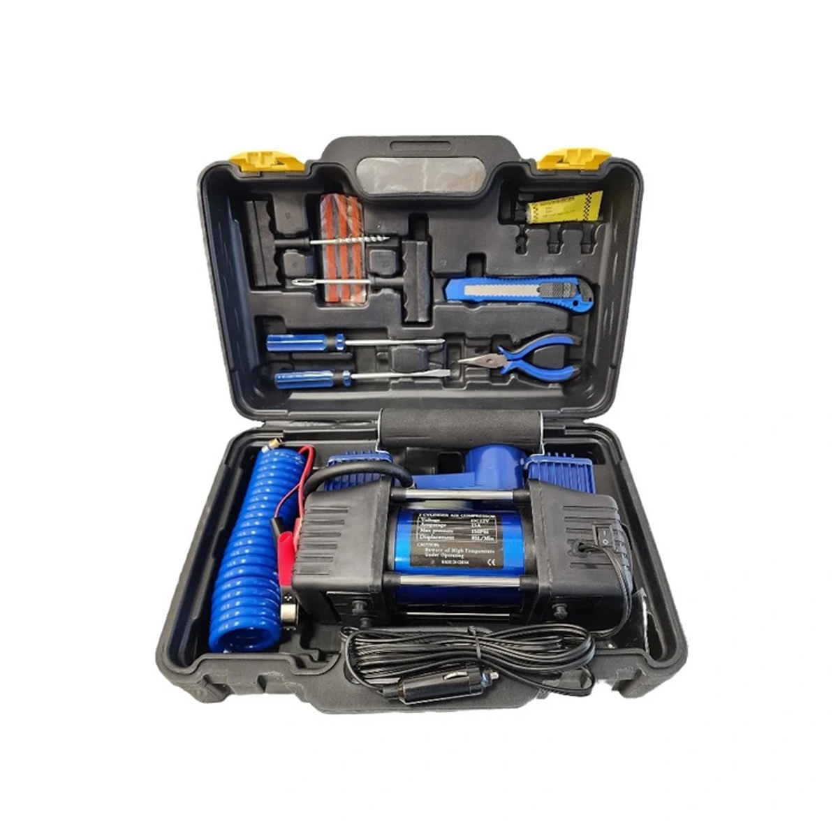 کمپرسور باد فندکی ایزی پاور مدل 2 CYLINDER AIR COMPRESSOR مجموعه 15 عددی-small-image