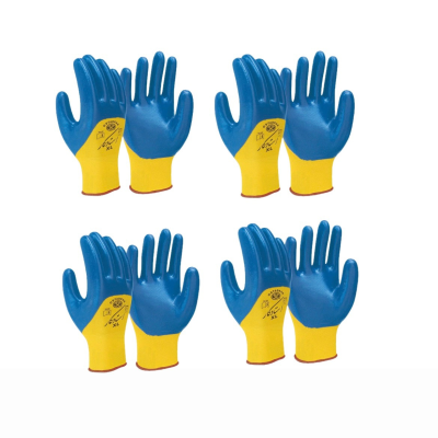 دستکش صنعتی استاد کار مدل نیتریل بسته 4عددی