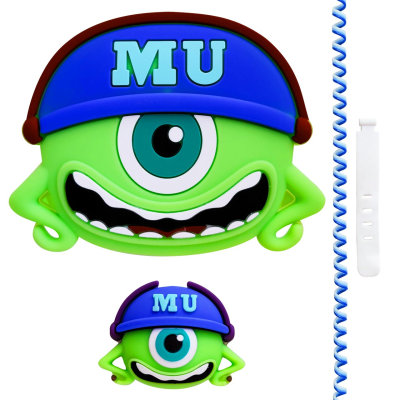 محافظ شارژر دیواری طرح هیولا مدل Mike Wazowski به همراه محافظ کابل مجموعه 4 عددی