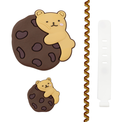 محافظ کابل و شارژر وال کیس 20W اپل طرح کوکی خرسی