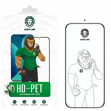 گلس گوشی اپل iPhone 13 pro max /14 Plus گرین مدل 3D HD-Pet