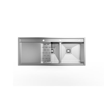 سینک ظرفشویی استیل توکار سمت چپ دو لگنه کن مدل BCN306 سینک ظرفشویی استیل توکار دو لگنه کن مدل BCN306