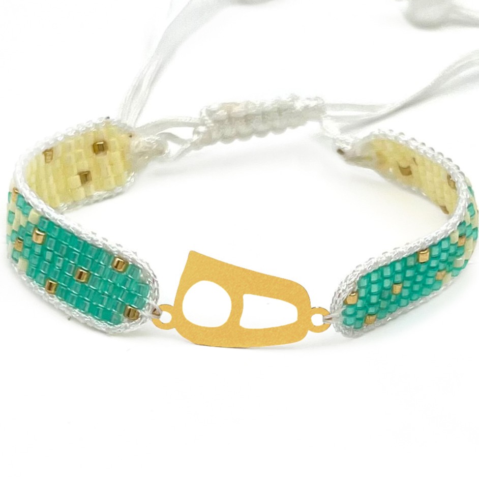 دستنبد طلا زنانه با پلاک طلا میوکی دیانا گالری کد11001