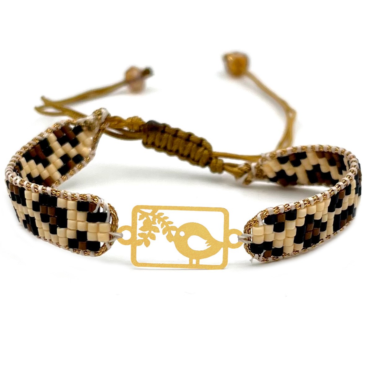 دستنبد طلا زنانه با پلاک طلا میوکی دیانا گالری کد10034