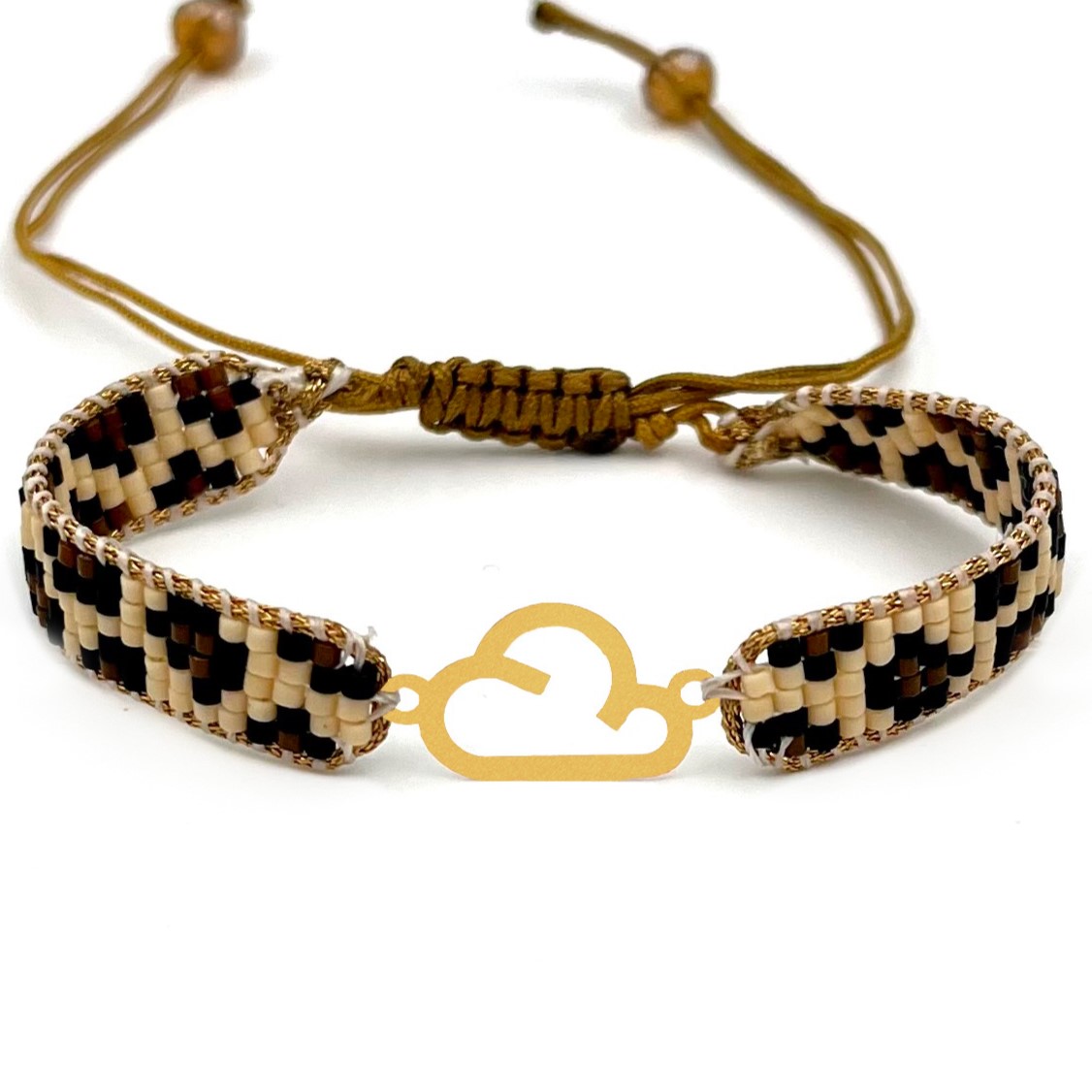 دستنبد طلا زنانه با پلاک طلا میوکی دیانا گالری کد10021