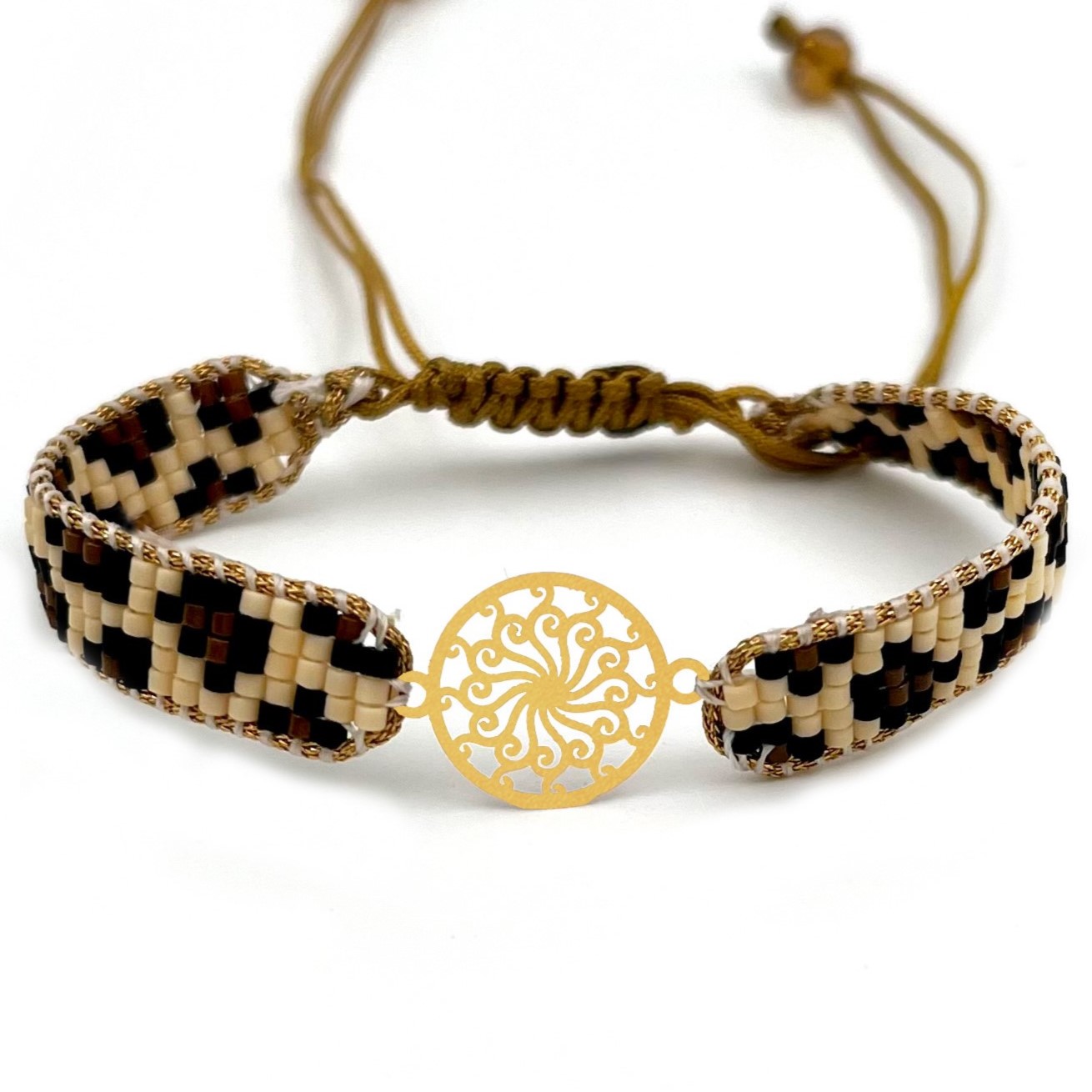 دستنبد طلا زنانه با پلاک طلا میوکی دیانا گالری کد10008