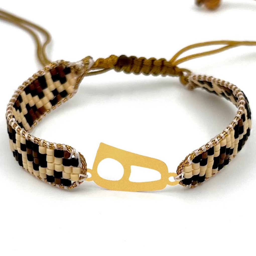 دستنبد طلا زنانه با پلاک طلا میوکی دیانا گالری کد10001