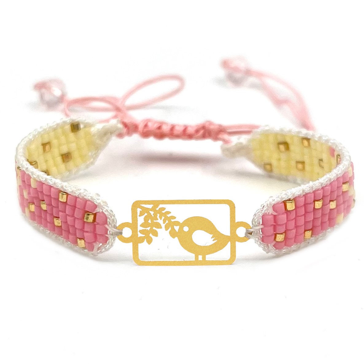 دستنبد طلا زنانه با پلاک طلا میوکی دیانا گالری کد09034