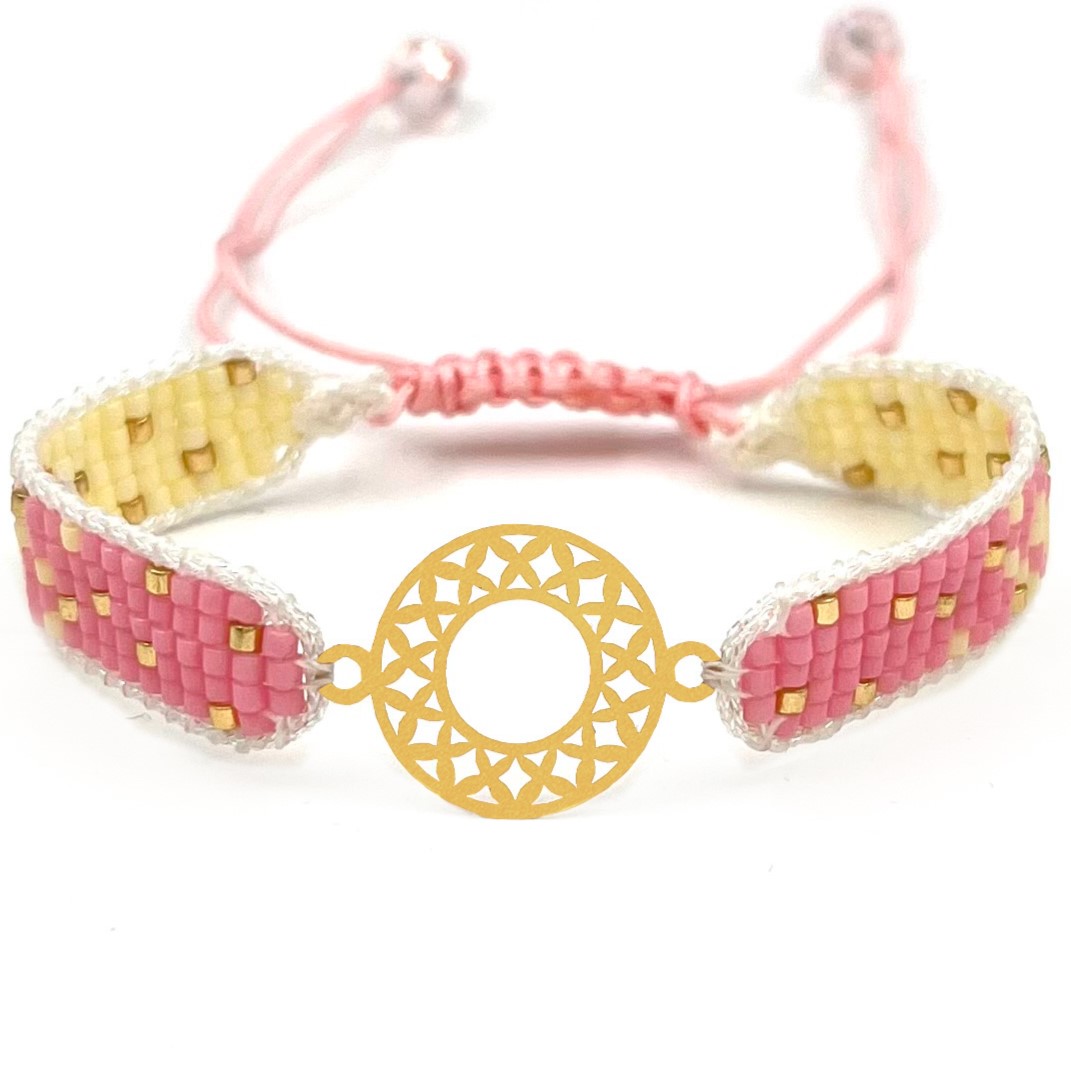 دستنبد طلا زنانه با پلاک طلا میوکی دیانا گالری کد09023