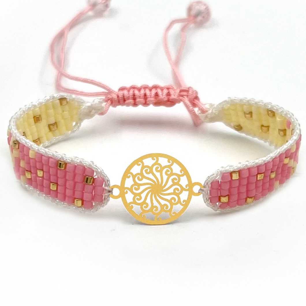 دستنبد طلا زنانه با پلاک طلا میوکی دیانا گالری کد09008