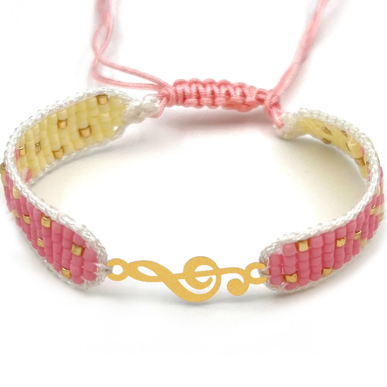 دستنبد طلا زنانه با پلاک طلا میوکی دیانا گالری کد09004