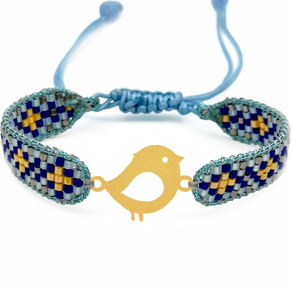 دستنبد طلا زنانه با پلاک طلا میوکی دیانا گالری کد05030