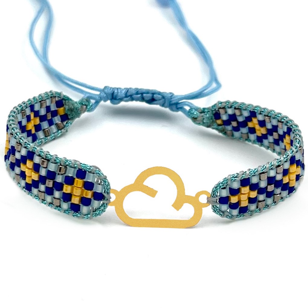 دستنبد طلا زنانه با پلاک طلا میوکی دیانا گالری کد05021