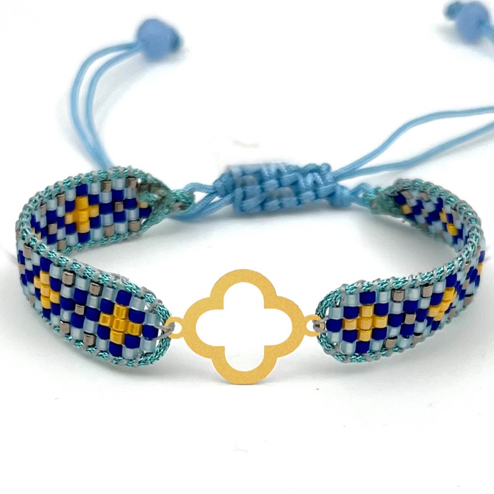 دستنبد طلا زنانه با پلاک طلا میوکی دیانا گالری کد05003