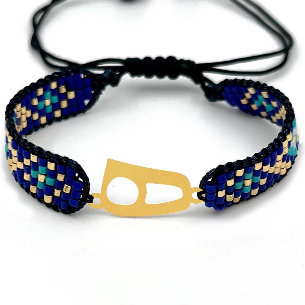 دستنبد طلا زنانه با پلاک طلا میوکی دیانا گالری کد04001