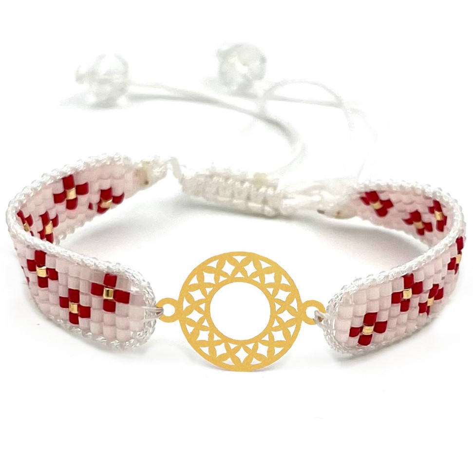 دستنبد طلا زنانه با پلاک طلا میوکی دیانا گالری کد03023