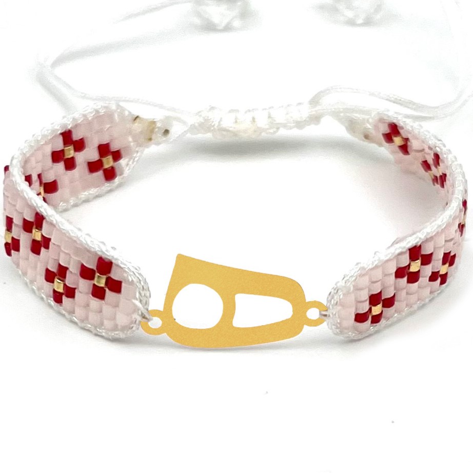 دستنبد طلا زنانه با پلاک طلا میوکی دیانا گالری کد03001