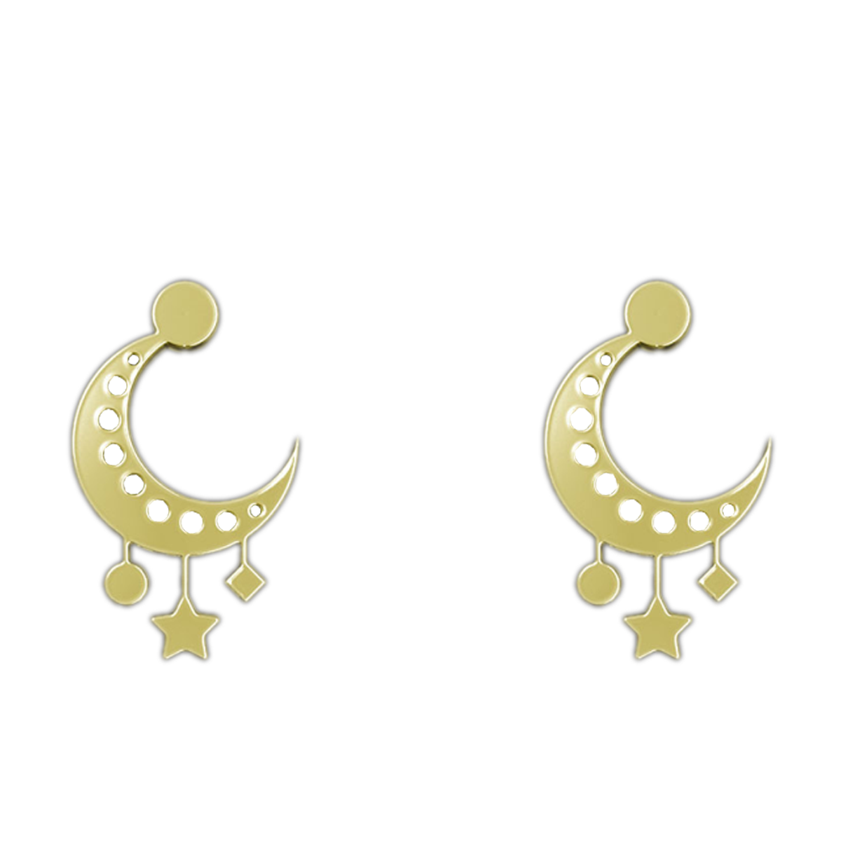 گوشواره طلا زنانه مدوپد مدل ماه کد GA1-15039