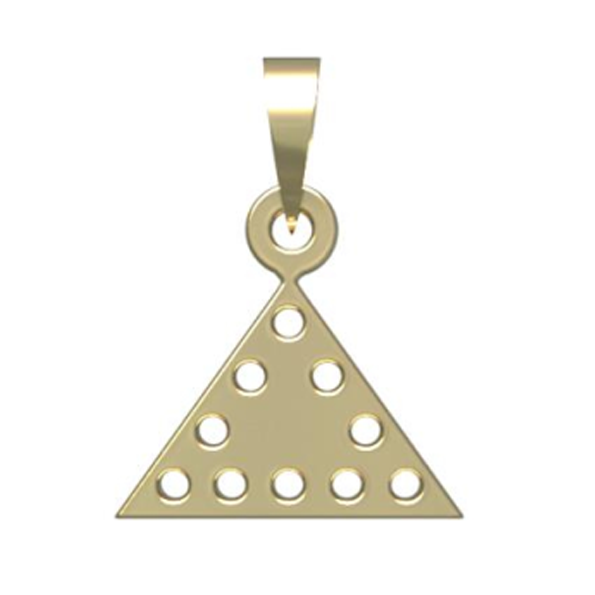 آویز طلا زنانه مدوپد مدل مثلث کد PA1-10504