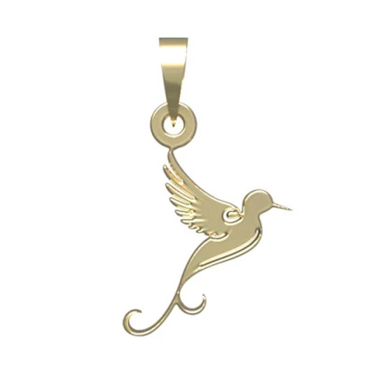 آویز طلا زنانه مدوپد مدل پرنده کد PA1-14739