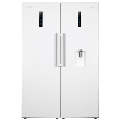 یخچال و فریزر دوقلو 40 فوت پاکشوما مدل RTRA-RTFA۹۰۱iW (N۲)، دارای نمایشگر و بدون برفک، با ارتفاع 187، پهنای 118 و عمق 73 سانتی‌متر، میزان مصرف انرژی A+، دارای 5 طبقه در یخچال و 4 کشو در فریزر، دارای سیستم نوفراست