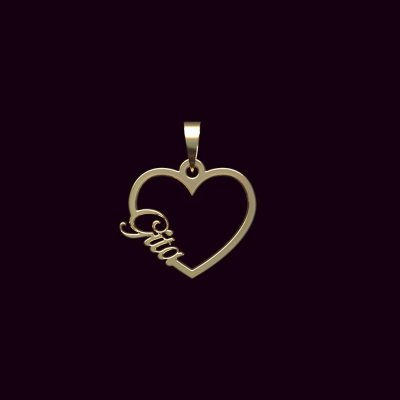 آویز طلا زنانه مدوپد مدل اسم گیتا gita کد PB1-10587