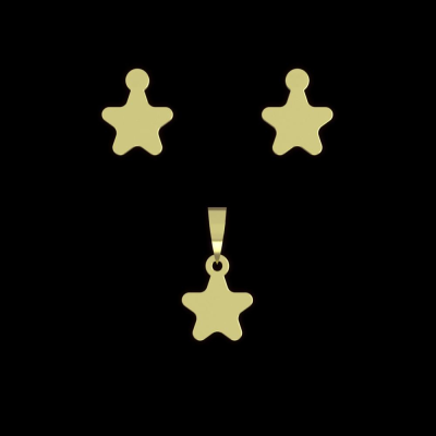 نیم ست طلا 18 عیار مدوپد مدل ستاره کد NA14687