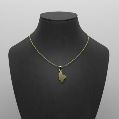گردنبند طلا زنانه مدوپد مدل نقشه ایران