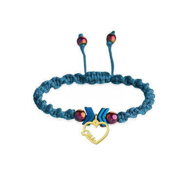 دستبند طلا زنانه مدوپد مدل اسم گیلدا gilda کد DJ12145