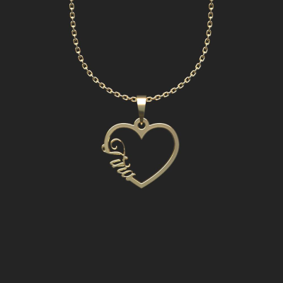 گردنبند طلا زنانه مدوپد مدل اسم تینا tina کد HF2-1-1069