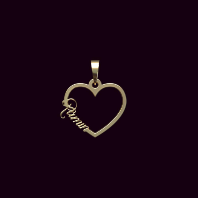 آویز طلا زنانه مدوپد مدل اسم رامین ramin کد PB1-10802