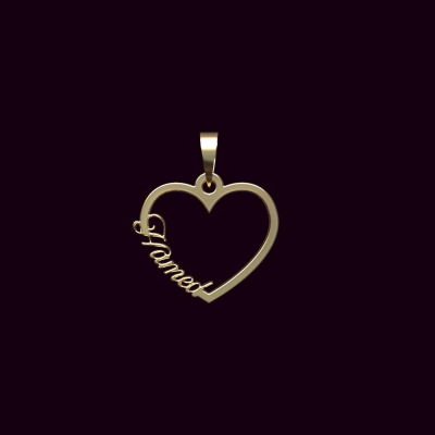 آویز طلا زنانه مدوپد مدل اسم حامد hamed کد PB1-10729