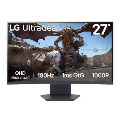 مانیتور خمیده گیمینگ ال جی مدل UltraGear 27GS60QC سایز 27 اینچ مانیتور خمیده گیمینگ ال جی مدل UltraGear 27GS60QC سایز 27 اینچ