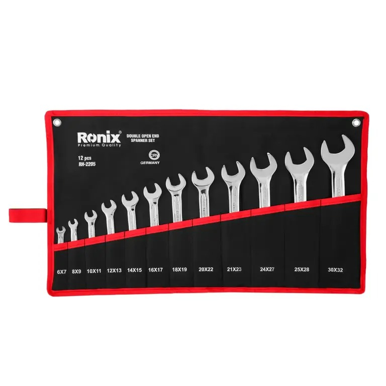آچار دو سر تخت رونیکس مدل RH-2205 مجموعه 12 عددی آچار دو سر تخت رونیکس مدل RH-2205 مجموعه 12 عددی