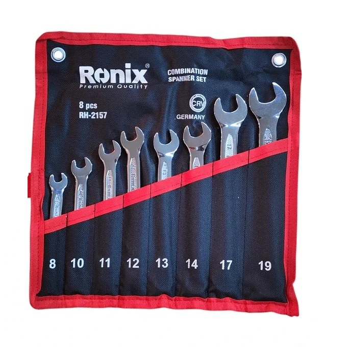 آچار یکسر تخت و یکسر رینگی رونیکس مدل RH-2157 مجموعه 8 عددی آچار یکسر تخت و یکسر رینگی رونیکس مدل RH-2157 مجموعه 8 عددی