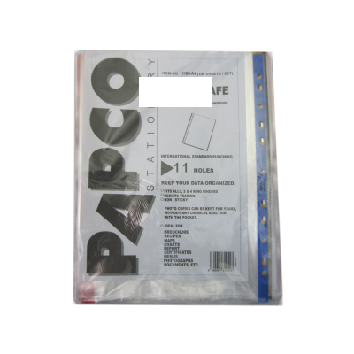 کاور A4 پاپکو مدل اندیکس رنگی بسته 100 عددی