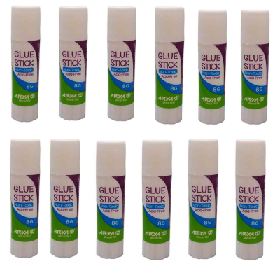 چسب ماتیکی آریا کد A8 بسته 12 عددی