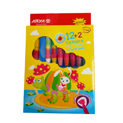 مداد شمعی 12 رنگ آریا مدل Aa مداد شمعی 12 رنگ آریا مدل Aa