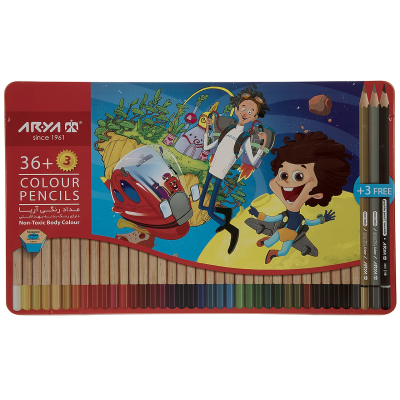 مداد رنگی 36+3 رنگ آریا مدل 3023 مداد رنگی 36+3 رنگ آریا مدل 3023